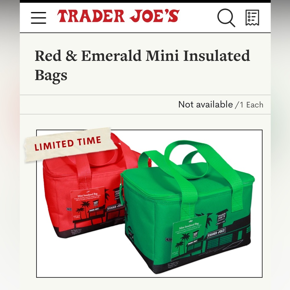 Trader Joe’s Mini Cooler Insulated Bag